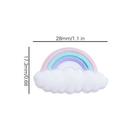 Perle arc en ciel en silicone