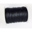 Fil nylon satiné  - Noir 2 MM  (1 mètre)