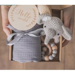 Panier naissance  Garçon (avec ou sans attache tétine)