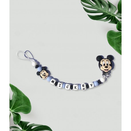 Tête mickey silicone perle attache tétine, hochet collier bracelets - Un  grand marché