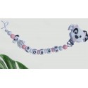 Attache Tétine Personnalisable Dalmatien rose