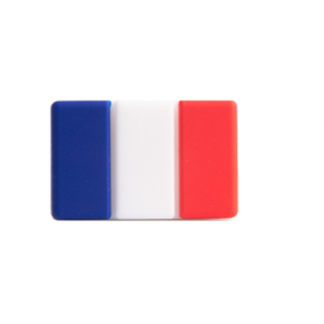 Perle silicone Drapeau de la France