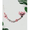 Attache Tétine Personnalisable Stitch rose