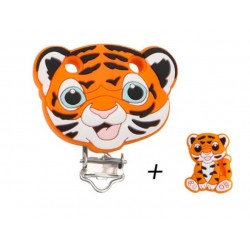 Clip et perle silicone Tigre