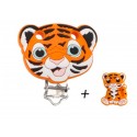 Clip et perle silicone Tigre