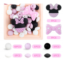 Kit attache tétine Minnie rose clair