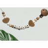 Attache Tétine coeur bois (kit DIY)