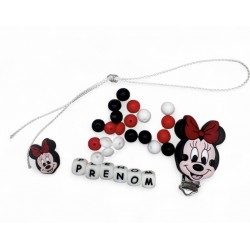 Kit, DIY attache tétine minnie rouge