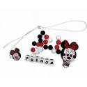 Kit, DIY attache tétine minnie rouge